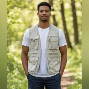 Take 50% OFF- Cabela's Safari Series Beige Vest, Size-L